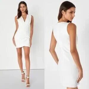 Lulu's Cream Sleeveless Mini Dress, Size XS